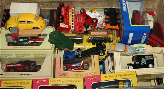 A suitcase of Matchbox, Yesteryear etc Diecast models